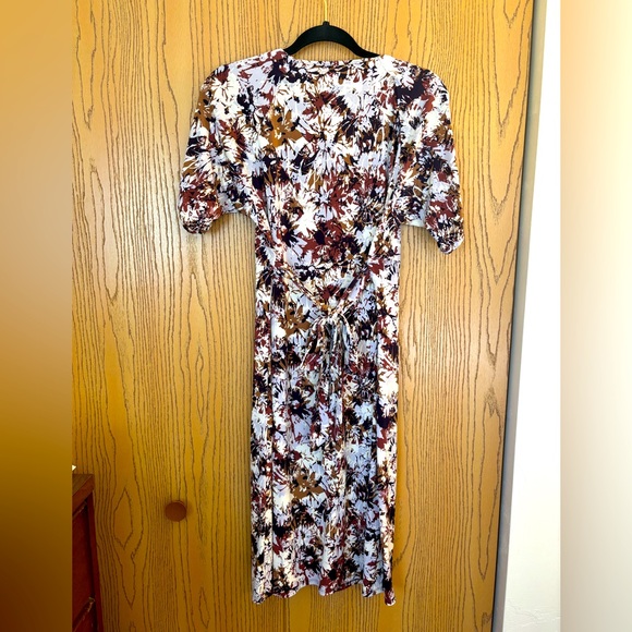 Axcess tie waist faux wrap dress sz L - Picture 2 of 8